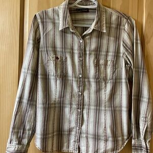 Women’s Medium Kuhl Plaid Long Sleeve Shirt
